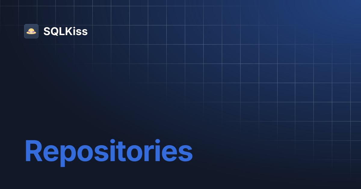 Repositories sqlkiss